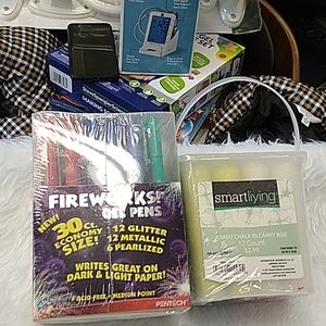FIREWORKS GEL.PENS &ASSORTED COLORSCHALKS